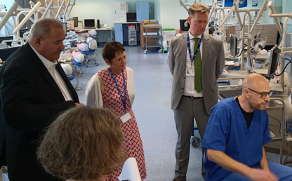 Keith Redpath (Chair), Karen Reid (Chief Executive), Lee Savarrio (Director of Dental) and Dentistry lecturer Richard Boyle