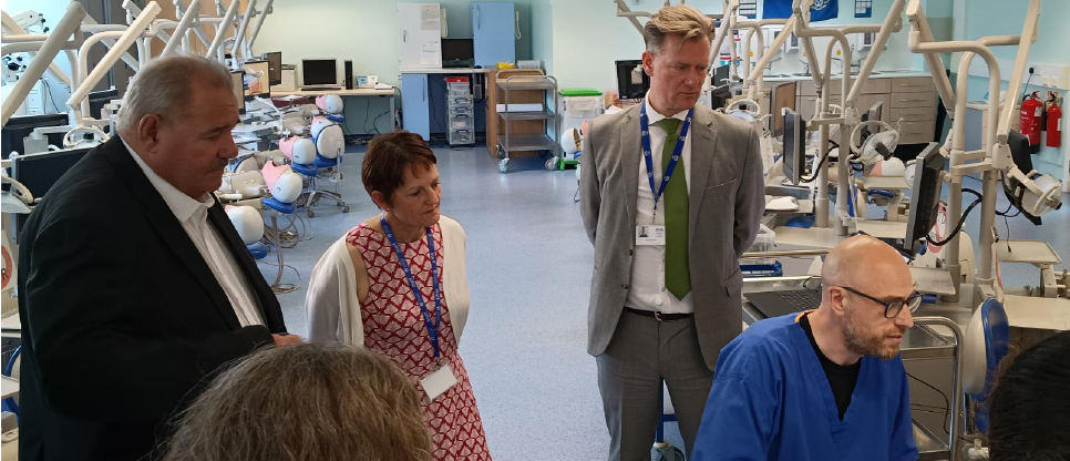 Keith Redpath (Chair), Karen Reid (Chief Executive), Lee Savarrio (Director of Dental) and Dentistry lecturer Richard Boyle