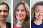 Portrait photos of Dr Caroline Bruce, Dr Sonia Petersen, Dr Sandra Ferguson